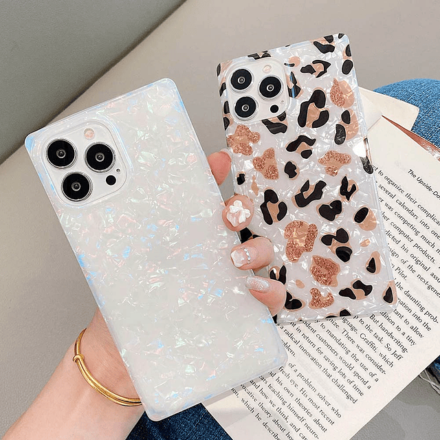 Lindo rectángulo brillante para iPhone 13 Pro Funda de 6,1 p