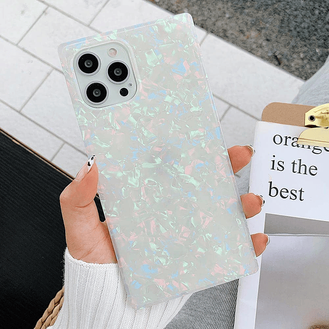 Lindo rectángulo brillante para iPhone 13 Pro Funda de 6,1 p