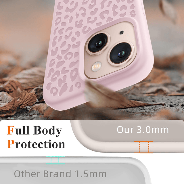 Funda con grabado de leopardo diseñada para iPhone 13/iPhone