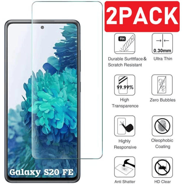 Funda transparente para Samsung Galaxy S20 FE 5G con 2 paque