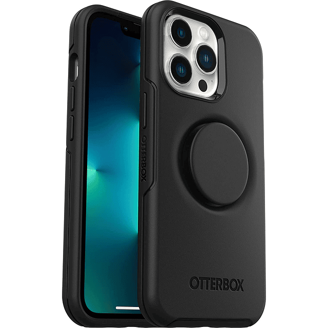 Funda para iPhone 13 Pro Otter + Pop Symmetry Series - NEGRO