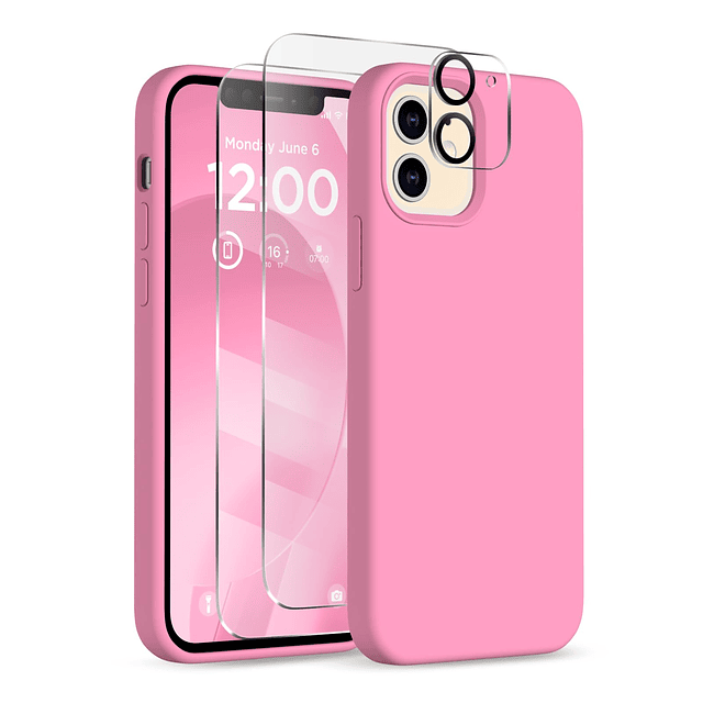 Funda para iPhone 12 y iPhone 12 Pro, [Protector de lente de