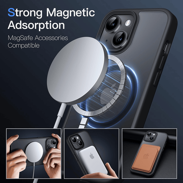 Funda magnética para iPhone 14 de 6,1 pulgadas compatible co