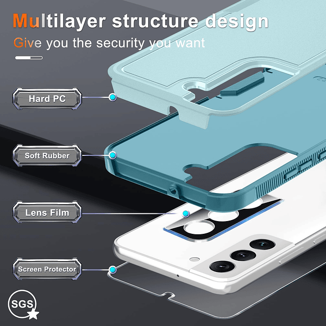 Funda para Samsung Galaxy S22, funda protectora resistente a