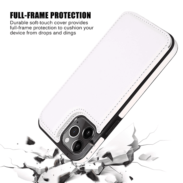 Funda tipo cartera compatible con iPhone 12 Pro/12, funda pr