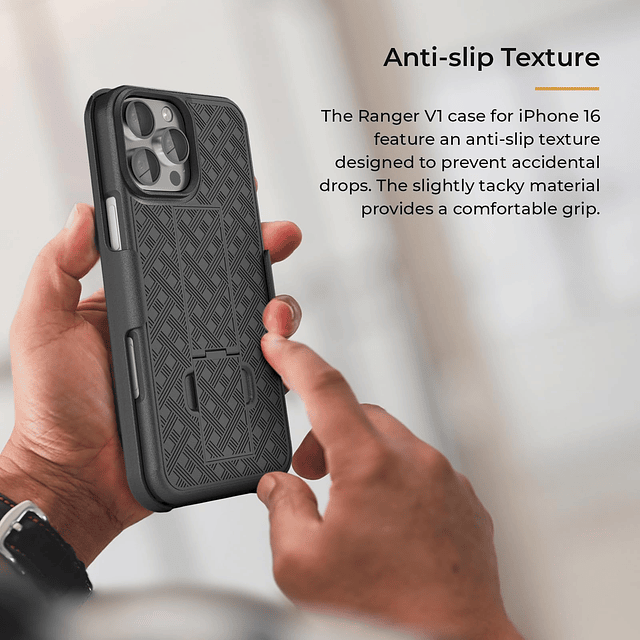 Funda para iPhone 16 Pro Max, funda con clip para cinturón p