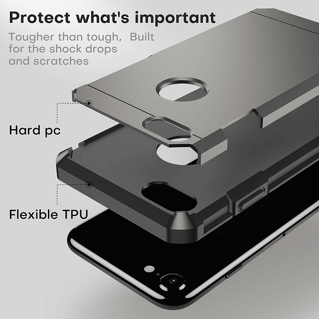 para iPhone 7/iPhone 8, cubierta de protección de doble capa