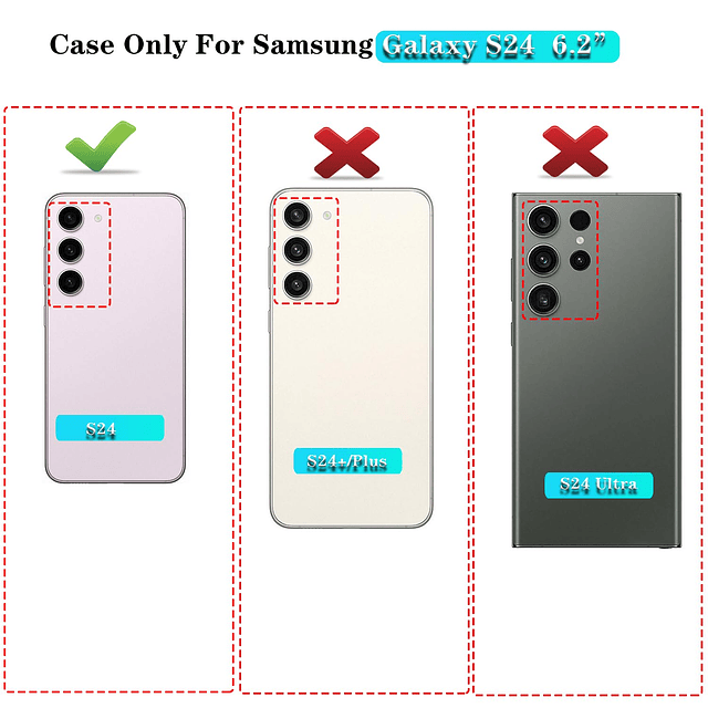 - Funda para Samsung Galaxy S24 con protector de pantalla HD