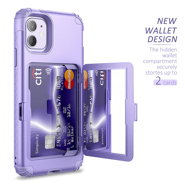 Funda tipo cartera para iPhone 11 para mujer Defender titula