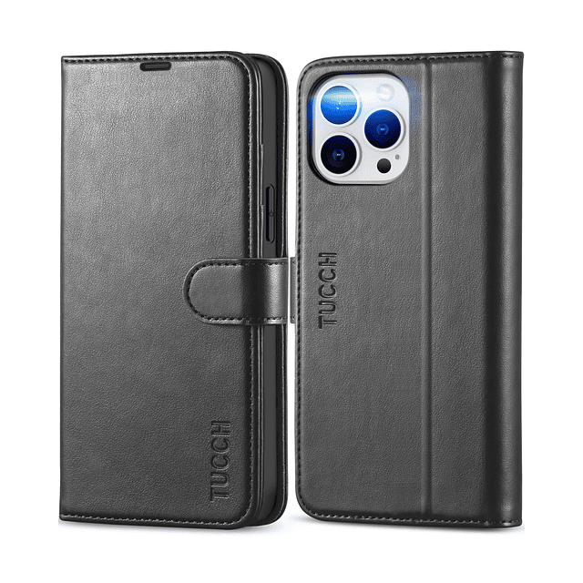 Funda para iPhone 13 Pro Max 5G, Funda de Cuero Sintético TP