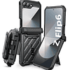 para Samsung Galaxy Z Flip 6 Funda con Soporte y Clip para C