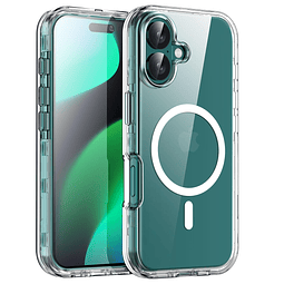 para iPhone 16 Plus Funda transparente [Compatible con MagSa