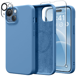 Funda Magnética para iPhone 13 de Silicona, Compatible con M