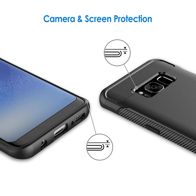 Funda Slim Fit para Samsung Galaxy S8 Plus S8+, Funda Delgad