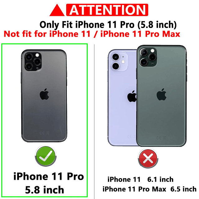 para iPhone 11 Pro, con cubierta de lente de cámara HD prote