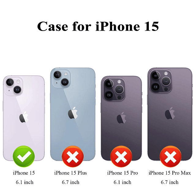 Funda para iPhone 15, compatible con funda para teléfono Mag