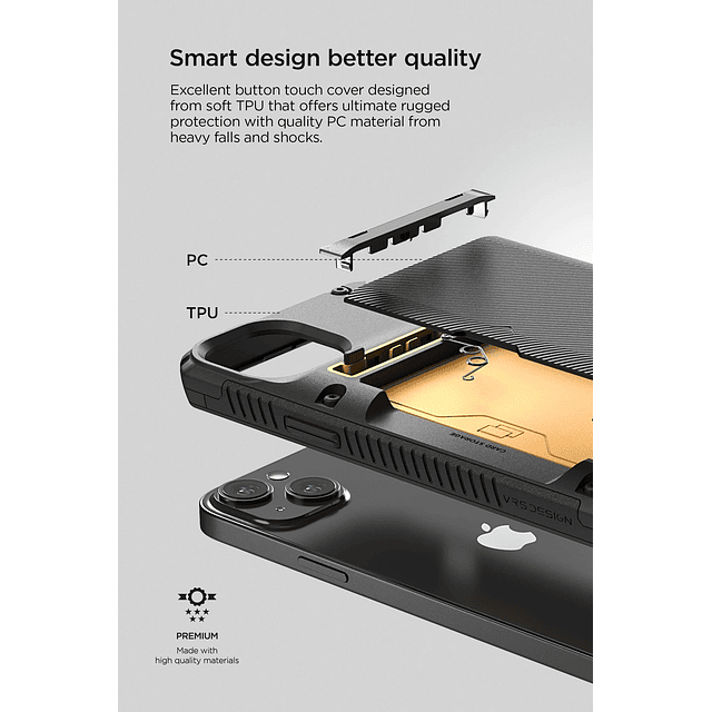 VRS Design Damda Glide Pro Funda para iPhone 14 Plus, resist