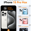 Funda magnética compatible con iPhone 15 Pro Max, mejorada [