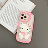 Funda para iPhone 15 Plus con diseño de gato de dibujos anim