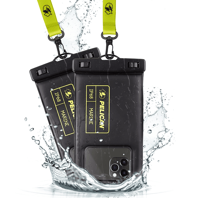 2 Pack Marine - Funda impermeable para teléfono IP68 (tamaño