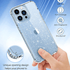 Funda para iPhone 13 Pro con purpurina transparente, con pro