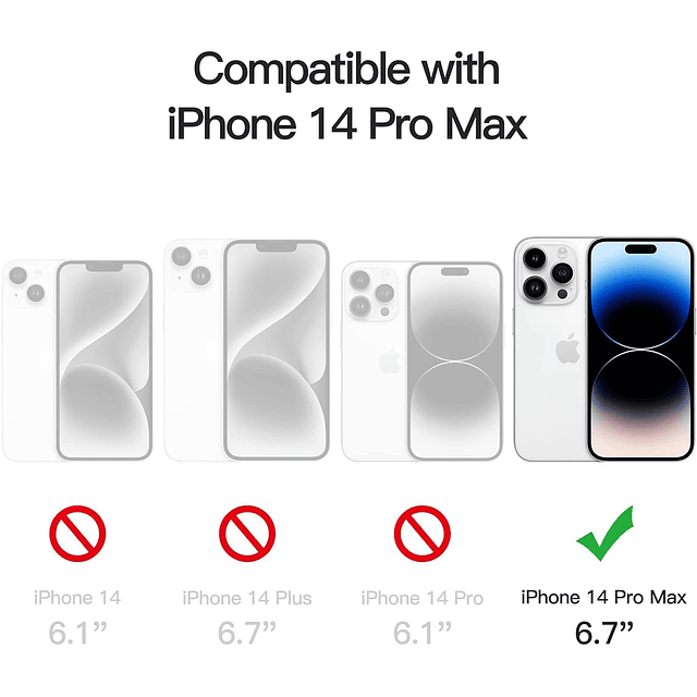 - Funda para iPhone 14 Pro Max con cubierta de lente desliza