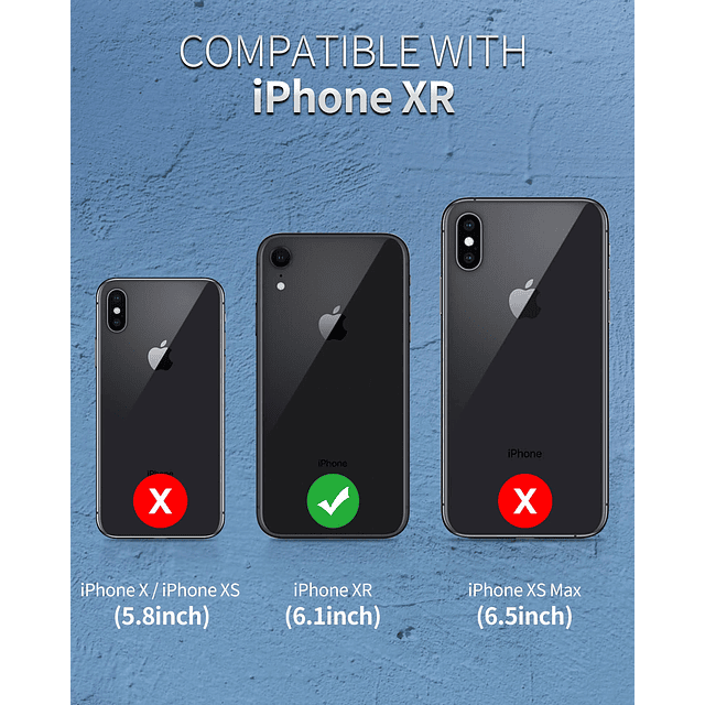 Funda impermeable IP68 para iPhone XR – Funda de cuerpo comp