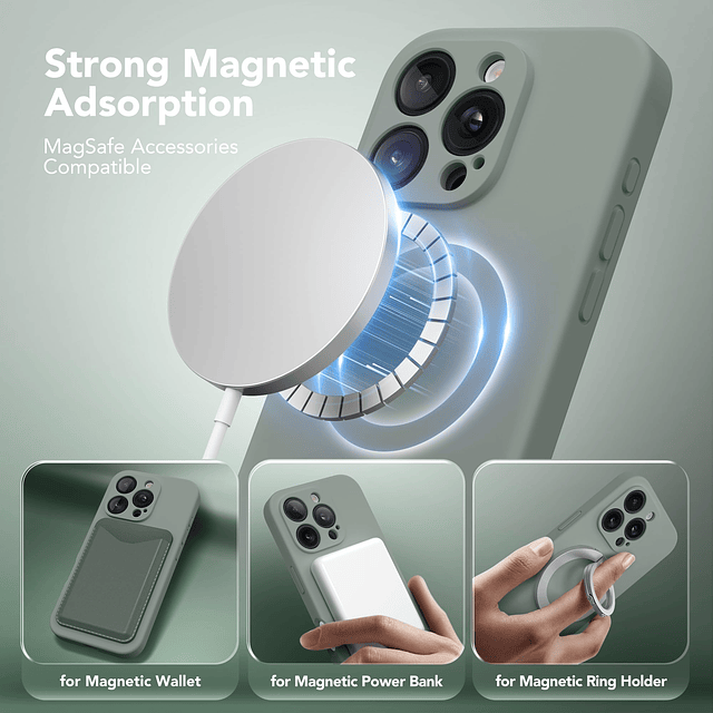 Funda magnética para iPhone 16 Pro Max, compatible con MagSa