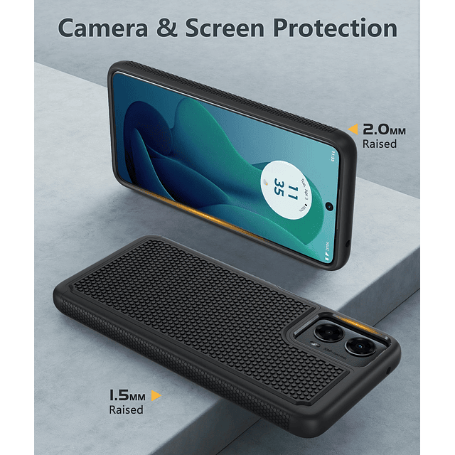 para Motorola Moto G-5G-2024 Funda: Funda protectora de dobl