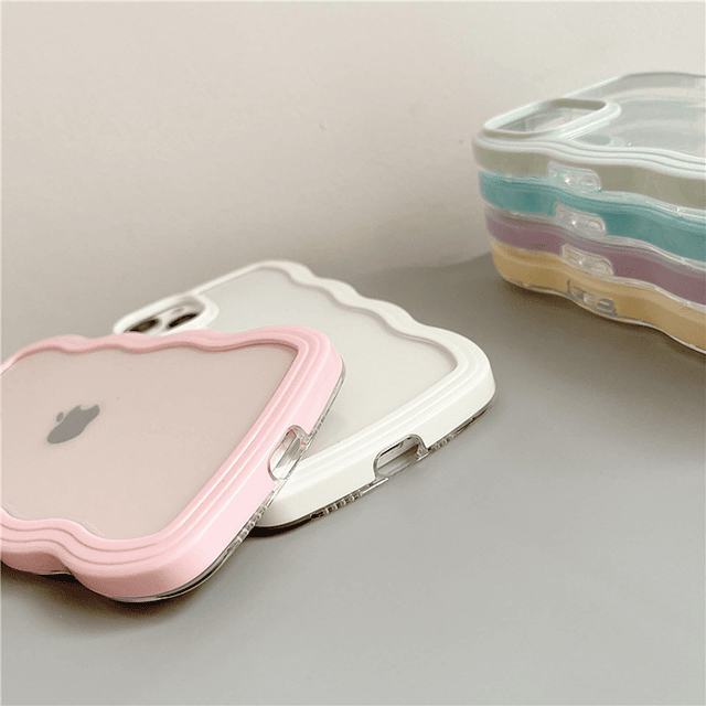 Compatible con iPhone 15 Plus Funda transparente con forma d