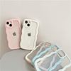 Compatible con iPhone 15 Plus Funda transparente con forma d