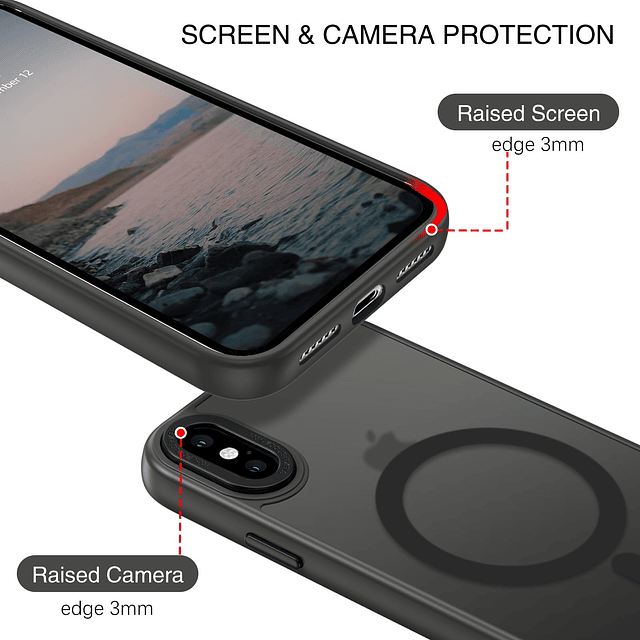 Funda para iPhone Xs Max [Compatible con Magsafe] Translúcid