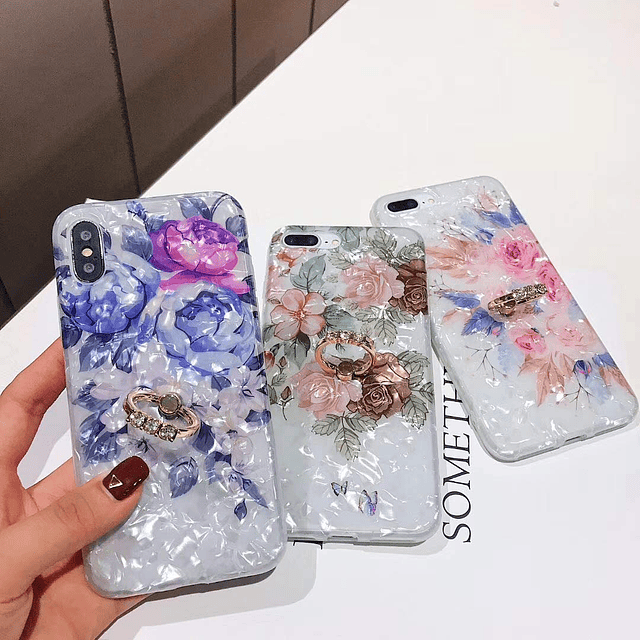 - Funda compatible con iPhone 11, diseño floral, linda y tra