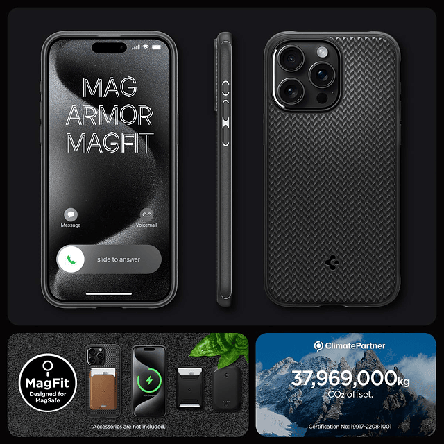 Mag Armor MagFit diseñado para iPhone 15 Pro Max Case (2023)