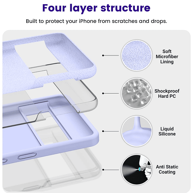 Diseñado para Pixel 7, funda de silicona delgada a prueba de