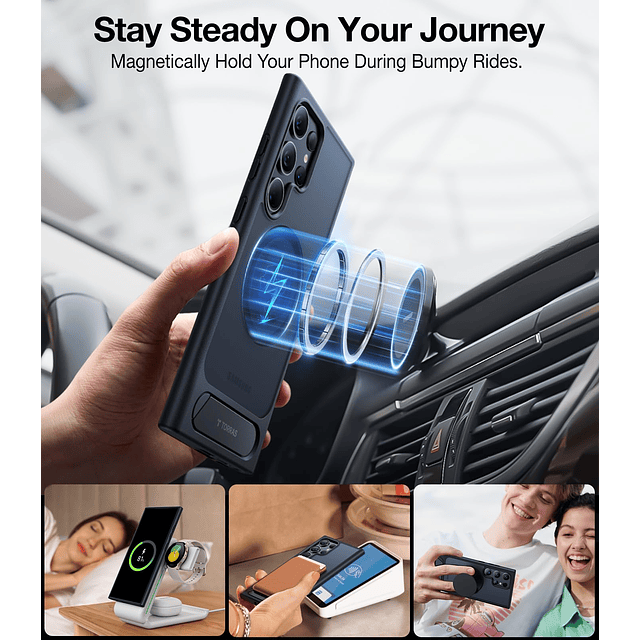 Fuerte soporte magnético y sin costuras para Samsung Galaxy