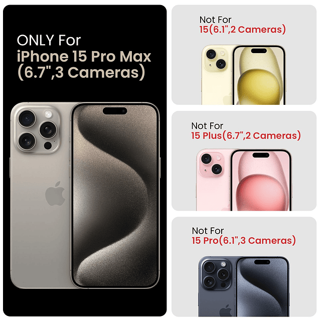 Funda diseñada para iPhone 15 Pro Max, funda de silicona mej