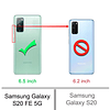 para Galaxy S20 FE 5G Funda transparente Esquinas reforzadas