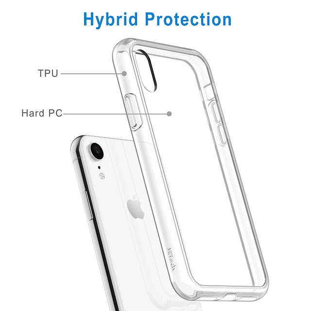 Funda para iPhone XR de 6,1 pulgadas, cubierta de parachoque