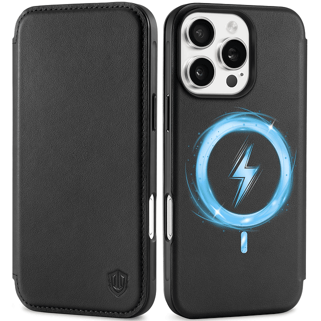 Funda para iPhone 16 Pro Max 6.9", Cuero Genuino Cartera Del