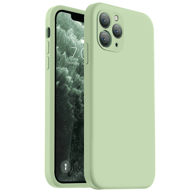 Funda compatible con iPhone 11 Pro, silicona líquida mejorad