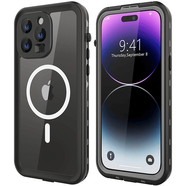 Design para iPhone 14 Pro Max Funda impermeable, a prueba de