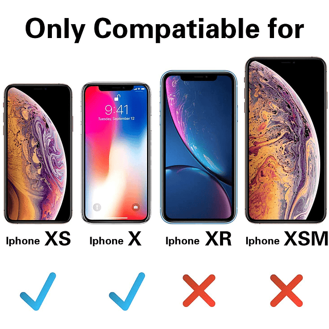 Compatible con iPhone X, funda ultra delgada para iPhone Xs,