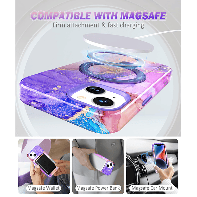 Funda con soporte para iPhone 14 compatible con MagSafe, pro