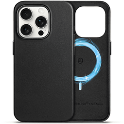 Funda para iPhone 16 Pro 6.3" 2024, Cuero Genuino Carga Inal