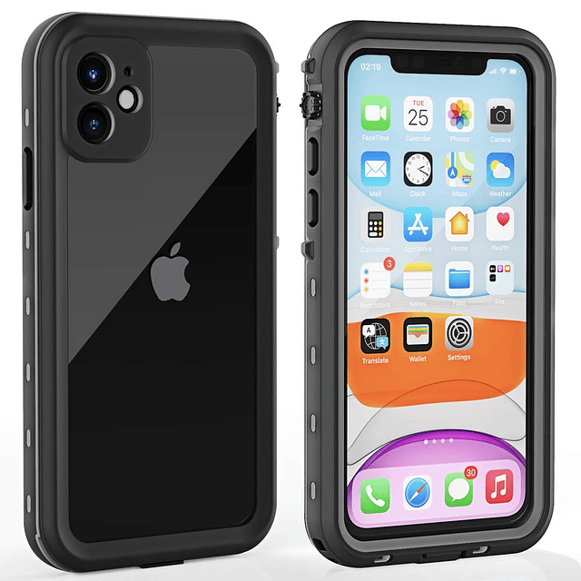 para iPhone 11 Funda impermeable con protector de pantalla P