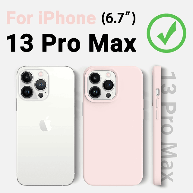 Funda para iPhone 13 Pro Max, funda de silicona Liquld [prot