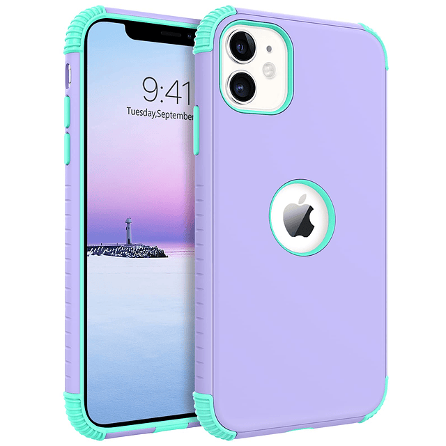 para iPhone 11 funda para teléfono, resistente 2 en 1, cuerp