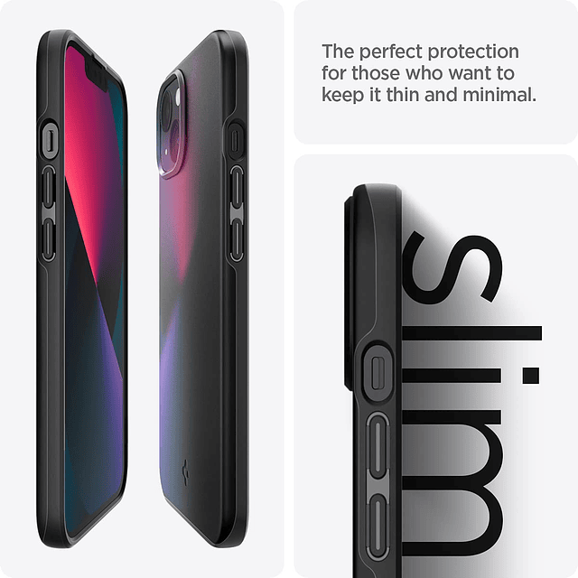 Funda Thin Fit diseñada para iPhone 13 (2021) - Negro