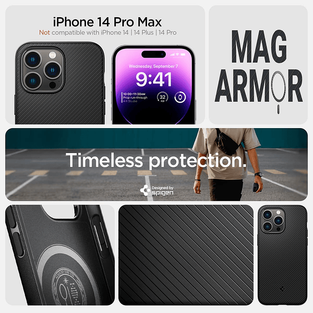 Mag Armor MagFit diseñado para iPhone 14 Pro Max Case (2022)